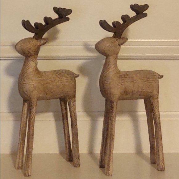 🎁Sleigh Hill Trading Co. - Rustic Wood Grain Reindeer - 12” - Set of 2 - Picture 3 of 4